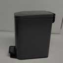 TIPGO Slim Bathroom Trash Can with Lid Soft Close, 6 Liter / 1.6 Gallon Stainless Steel Garbage Can with Removable Inner Bucket, Step Pedal, Small Trash Cans for Bedroom, Office, Kitchen (Grey)