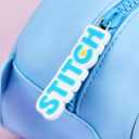 MINISO Stitch Cartoon Print Makeup Bag, Cosmetic Organizer with Zipper, Travel Toiletry Bag for Women