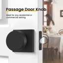 Goldenwarm Passage Door Knobs Black, Zinc-Alloy Heavy Duty Closet Door Knobs, Contemporary Matte Black Door Knob Passage, Matte Black Door Knob for Hallway (2 Pack)