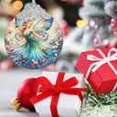 Stained Glass Hanging Decor - Fairy Christmas Ornament - Gifts for Friends, Sisters