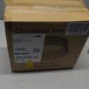 ALKB 28.4" Gold Christmas Tree Collar  9-Panel Snap-On Plastic Tree Skirt Replacement, Holiday Base Cover for 5-8 ft Artificial or Real Trees