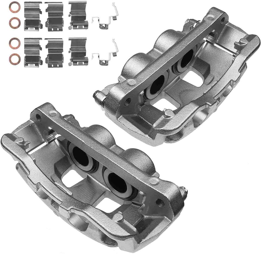 A-Premium Disc Brake Caliper Assembly with Bracket Compatible with Select Ford Models - For F-250 Super Duty 2013-2022, F-350 Super Duty 2013-2022, F-450 Super Duty 2013-2015 - Front Side