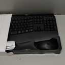 Wireless Keyboard and Mouse Combo, 2.4G Full Size Wave Keys Ergonomic Keyboard with Wrist Rest for Natural Typing, 3 DPI Adjustable Ergonomic Silent Mouse for Computer/ Laptop/ Windows/ Mac (Black)