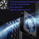 𝐔𝐩𝐠𝐫𝐚𝐝𝐞 RV Fridge Vent Fan, 5.5 Inch Rv Fridge Fan, 12V RV Fridge Ventilation Cooling Fan, Manual and Automatic Modes, Fridge Fast Cooling Fans, Speed Controller