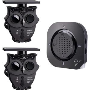 1/2 Mile Long Range Solar Wireless Driveway Alarm System IP65 Weatherproof Outdoor Motion Detectors&Sensor 120dB Siren Sound Light Security Alert System Monitor&Protect Outdoor/Indoor Property(1R2S)