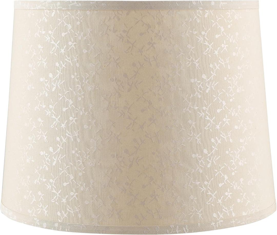 Aspen Creative 32981 Transitional Empire Shape Spider Fitter Lamp Shade in Beige, 14" Top x 16" Bottom x 12" Slant Height, Large - 16" Width