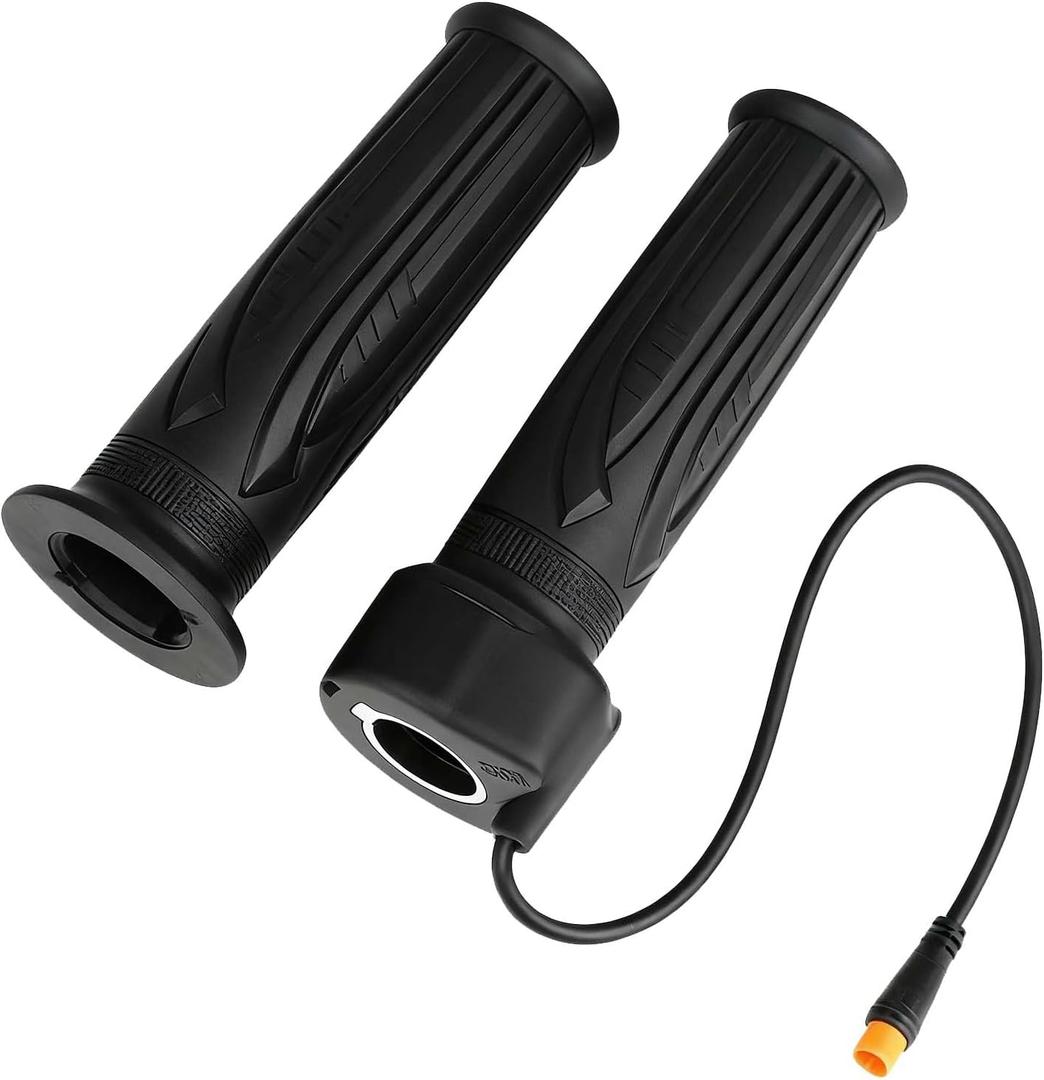 Full Twist Throttle Grip for Electric Bike 12V72V, 3-Pin Waterproof Universal Ebike Throttle, Fits 22.2mm Handlebar for E-Bike, Scooter, Trike