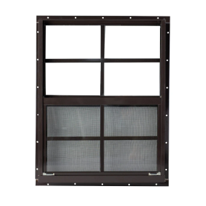 Gaahing 1-Pack 18" x 23" Heavy-Duty Aluminum Shed Windows Kit Flush Mount with Tempered Glass & Fiberglass Screens for Chicken Coops, Barns, Playhouses, Garages