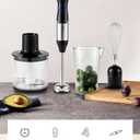 4-in-1 Copper Motor Stainless Steel Blade immersion blender handheld,1000W 5 Speed stand mixer,700ml Beaker,500ml Food Processor, egg beater, baby food maker, meat grinder
