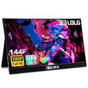 ALOLG Portable Monitor 17.3 Inch with 144HZ FHD 1080P Display,USB-C and HDMI Inputs, Ultra-Slim IPS Panel with HDR and Premium Smart Cover & Speakers-Compatible with Laptop,PC,Phone,PS5,Switch