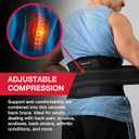 MUELLER Sports Medicine Adjustable Back Brace, Ideal for Upper and Lower Back Pain, Relief & Support for Men and Women, Strains, Sciatica, Scoliosis, Black (Black)