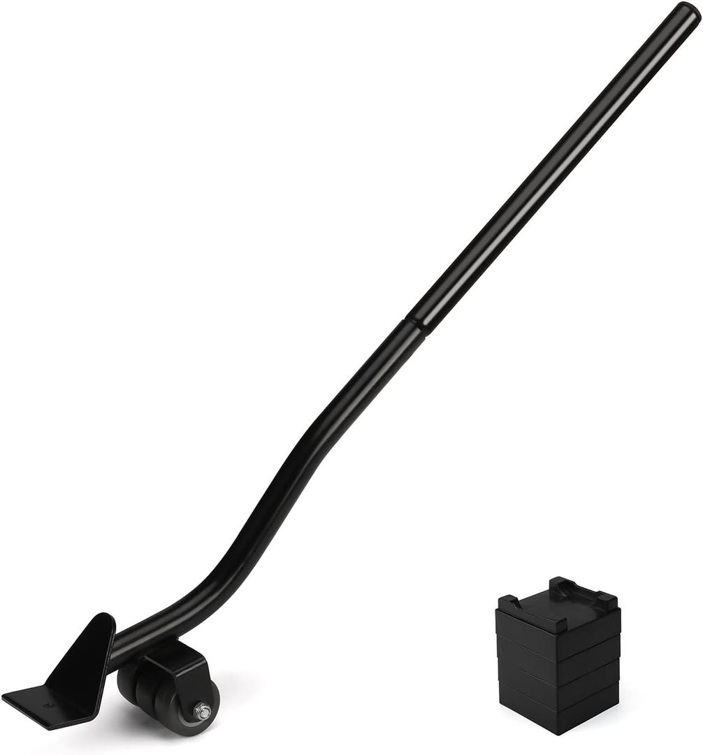 Furniture Moving Set for Hard Floor Surfaces, Move Heavy Furniture Quickly & Easily,(1 Lifter Tool & 4 Heightening Block) (Square)