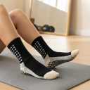 Aimery 4 Pairs Mens Grip Soccer Socks Non Slip Grippy Women Socks for Football Basketball Sports (Black)