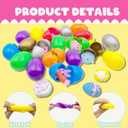 24 Pack Easter Mochi Squishy Toys Filled Easter Eggs, Plastic Easter Eggs Filled with Easter Squishy Toys for Eggs Hunt, Gifts for Kids Boys Girls Party Favors, Easter Basket Stuffers