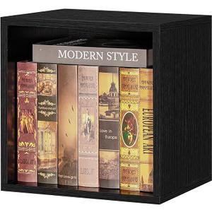 FUSUNBAO Magic DIY Cube Storage Organizer Stackable Cubes for Home Books Clothes ToyModular Cubby Storage SystemOffice CubicalBookcase Closet (Black, General Cube)