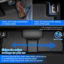 Escape Floor Mats & Cargo Liner w/Backrest Mat Fit for Ford Escape 2013-2019, All Weather Floor Mats for Escape Accessories Heavy Duty Waterproof