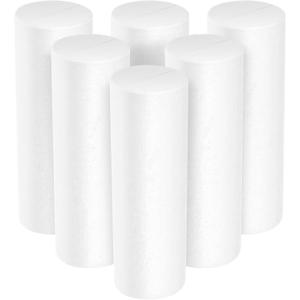 Operitacx 6pcs Foam Cylinders  Lightweight Polystyrene Foam Packaging, DIY Christmas Decorations, Craft Supplies for Floral Arrangements, Model Making & Gift Wrapping