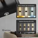 Battery Operated Wall Sconces Set of 2,10000mAh Wireless Wall Light with Remote Control,3000K-6500K Dimmable Rechargeable Wall lamp for Living Room Bedroom Wall Decor(Black)