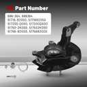 ‎686-364 Front Right Steering Knuckle Fits for Kia Soul 2014-2016 | 1.6L 2.0L, Passenger Side Spindle Knuckle w/Wheel Bearing Hub, 51716-B2050 51720-0Q000