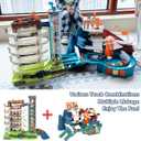 Dinosaur Toy Car Ramp Set - Race Track Garage Playset with Mini Cars & Animal Figures for Kids Aged 3-6 - Gift for Boys Kids Ages 3 to 6 Years Old