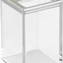 Pack of 2 iDesign Clarity Metal Tumbler Makeup Toothbrush Holder for Bathroom, Countertop, Desk, Dorm, College and Vanity, Clear and Brushed