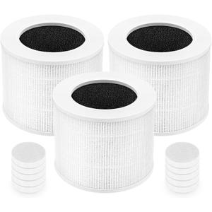 Core Mini Replacement Filter Compatible With LEVOIT Core Mini-P Air Purifier, 3-IN-1 Efficient Air Filter, Core Mini-RF Filter With 10 Pack Aroma Pads, 3-Pack