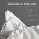 Hotel Grand Luxury White Goose Feather Down Fiber Comforter Twin Size, 100% Cotton All Season Duvet Insert Twin, Medium Warmth Bedding Comforter with 8 Corner Loops, White 68x90 Inch