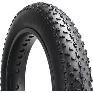 Hycline Fat Bike Replacement Tire: 20x4.0/26x4.0 Inch Puncture Resistant Folding MTB Bicycle Tires, All Terrain High-Density Bike Tires with Street or Trail Riding