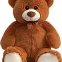HollyHOME Big Teddy Bear Large Teddy Bear Stuffed Animal Birthday Valentines Day Plush for Kids and Girlfriend 36 inch Brown