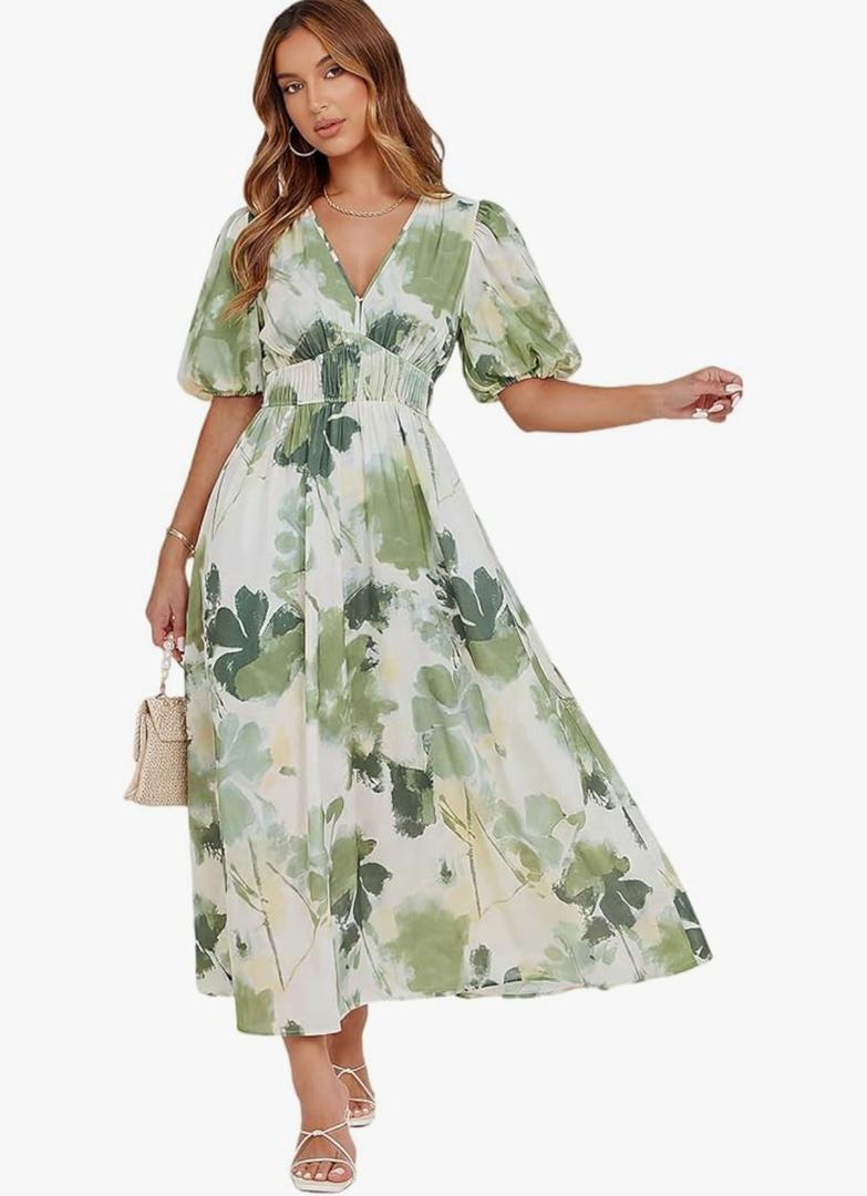 Sissyaki Women's Floral Maxi Dress 2026 Summer Spring Wedding Guest Dress, Size M