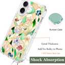 Unov Case Compatible with iPhone 16 Case Magnetic Clear with Design Compatible with MagSafe Slim Protective Soft TPU Bumper with Hard PC Back Embossed Pattern (Stained Glass Flower)