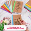 Yihurlm 16 Pack Composition Notebooks Bulk,A5 Kraft Notebooks 60 Pages,Lined Pages Travel Journals with Rainbow Spines,Composition Notebook Wide Ruled for School Office Home,8.3 X 5.5 in, 8 Colors