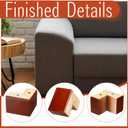 Geelin 8 Pack Wooden Furniture Risers 3 Inch High LShaped Bed Risers with Metal Screws and Anti-Slip Pads Furniture Legs Couch Legs Replacement Sofa Feet for Coffee Table Bed Dresser (Brown)