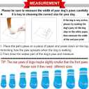 QUMY 4PCS Dog Boots for Large Dogs, Medium Dog Shoes & Paw Protectors for Hot Pavement, Summer Heat Protection, Mesh Breathable Nonslip Dog Booties for Hardfloors, Walking Running Hiking Blue Size 2