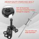 ReluxGo Front Wheel Hub Puller Bearing Removal Tool for 3-3/4 to 4-1/2 Inch IDs, Rear Axle Puller Set for 4-1/2 to 5-1/2 Inch IDs, Flange Type Axle Remover Tool with 5/8 inch x 18 Forcing Bolt