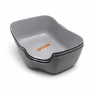 Pack Of 3 Cat Trays 8.5 x 22 x 13.5 In, Grey