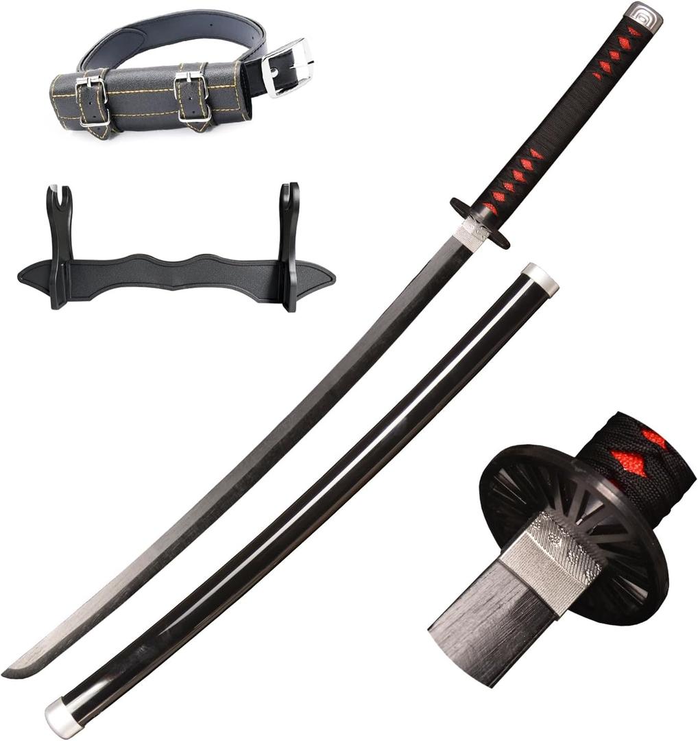 Cosplay Swords Tanjirou Samurai Sword, Katana Sword Plastic Toy Sword for Costume Play Halloween Cosplay Gift 40 in