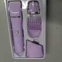 Risina Bikini Trimmer for Women - Wet/Dry Womens Electric Shaver for Legs, Replaceable Body Hair Blade Heads&Hair Remover for Face Head, No Nick, No Cut, No Razor Burn, Purple