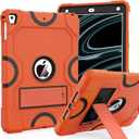 Case for iPad 6th / 5th Generation (9.7 Inch, 2018/2017 Model), Heavy Duty Shockproof Rugged Protective Case for iPad 9.7 Inch 2018/2017 (Orange)