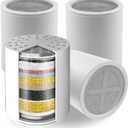Voolan 4 Pack Replacement Shower Filter Cartridge - 20 Stage Hard Water Shower Filter For Remove Chlorine And Heavy Metals, Water Softening - Reduces Dry Itchy Skin