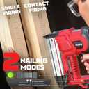 MtiolHig Cordless 2" Brad Nailer Compatible with Milwaukee Battery(No Battery), 2-in-1 Electric Nail Gun/Staple Gun, 18 Gauge Nail Gun Battery Powered with 1000 Nails for Wood Carpentry, 7.2LB