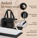 rabbitgoo Cat Carrier Soft with Rollable Flap, Travel Safe for Car Airline
Comfortable for Anxious Kittens, Collapsible Portable Carrying Bag, Small Medium Cats, Escape Proof, Black, 17"Lx11"Wx11"H