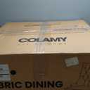 COLAMY Wingback Upholstered Dining Chairs Set of 1, Fabric Dining Room Chairs with Tufted Button, Living Room Chairs for Home Kitchen, Blue