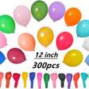 300 Pcs 12 Inch Balloons 15 Kinds Colors Latex Colorful Party Balloon Bulk for Various Party Events Decorations