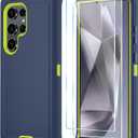 ONOLA Compatible with Samsung Galaxy S24 Ultra Case with HD Screen Protector, Heavy Duty Shockproof & Dropproof 3-Layer Cover Phone Case,DarkBlueGreen
