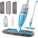 Spray Wet Mops for Floors Cleaning  EXEGO Refillable Floor Flat Mops with 3 Washable Pads for Swiffer Powermop  Home Commercial Dust Mop for Hardwood Laminate Ceramic Tile Wood Vinyl