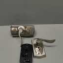 Schlage Camelot Keypad Lock with Lever Handle, Electronic Keyless Door Entry, Flex Lock AutoLock Option, Satin Nickel, FE595 CAM 619 ACC