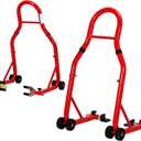 Garvee Motorcycle Stands Front and Rear, 900 LB Heavy Duty Front & Rear Wheel Lift Combo with U+L Adjustable Swingarm Spool, Universal Paddock Stands for Most Motorcycles, Red