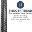 YUNSCM 2-PCS 22" Bike Tires 22x1 3/8 (37-501) Compatible with 22x1 3/8 22x1 3-8 Bike Bicycle Tires (Y-1402)