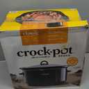 Crock-Pot 8-Quart Large Manual Slow Cooker with Auto Warm Setting, Serves 10, Dishwasher Safe, Black
